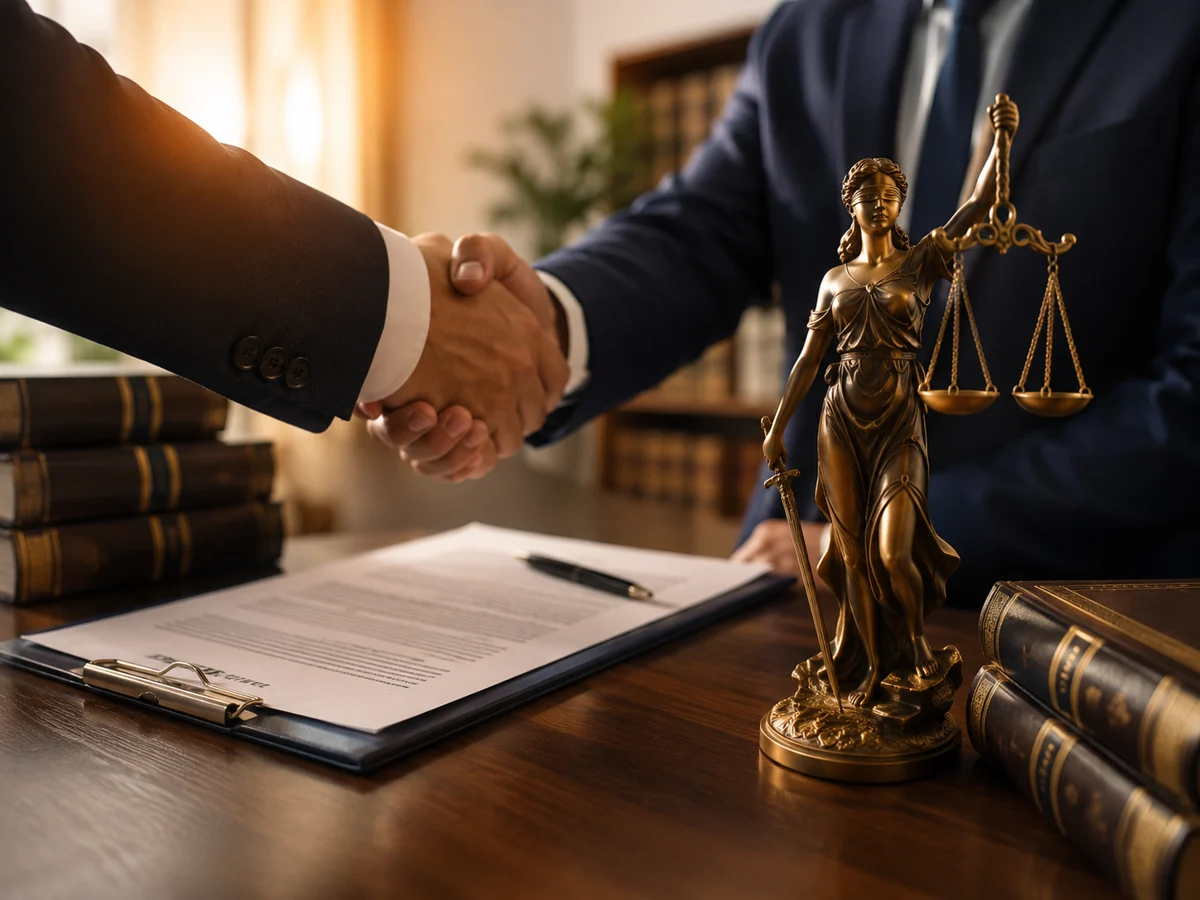 Abogados acompañando a clientes